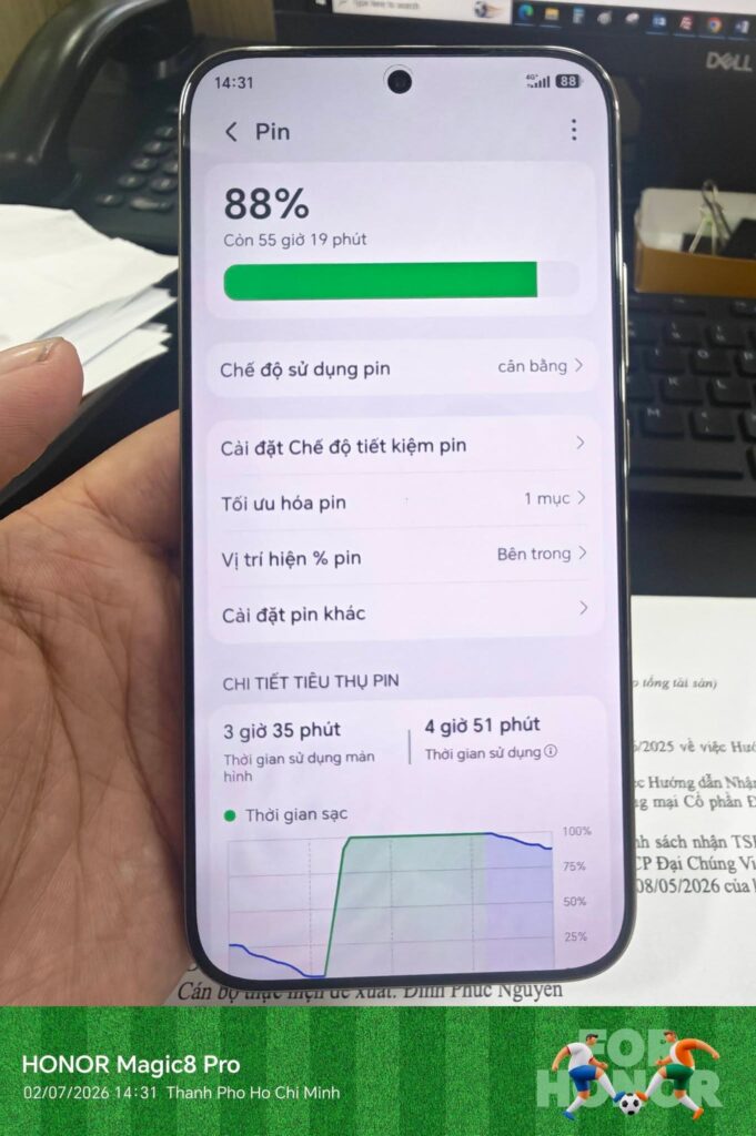 Thử nghiệm pin HONOR X80 Pro Max với kết nối 5G