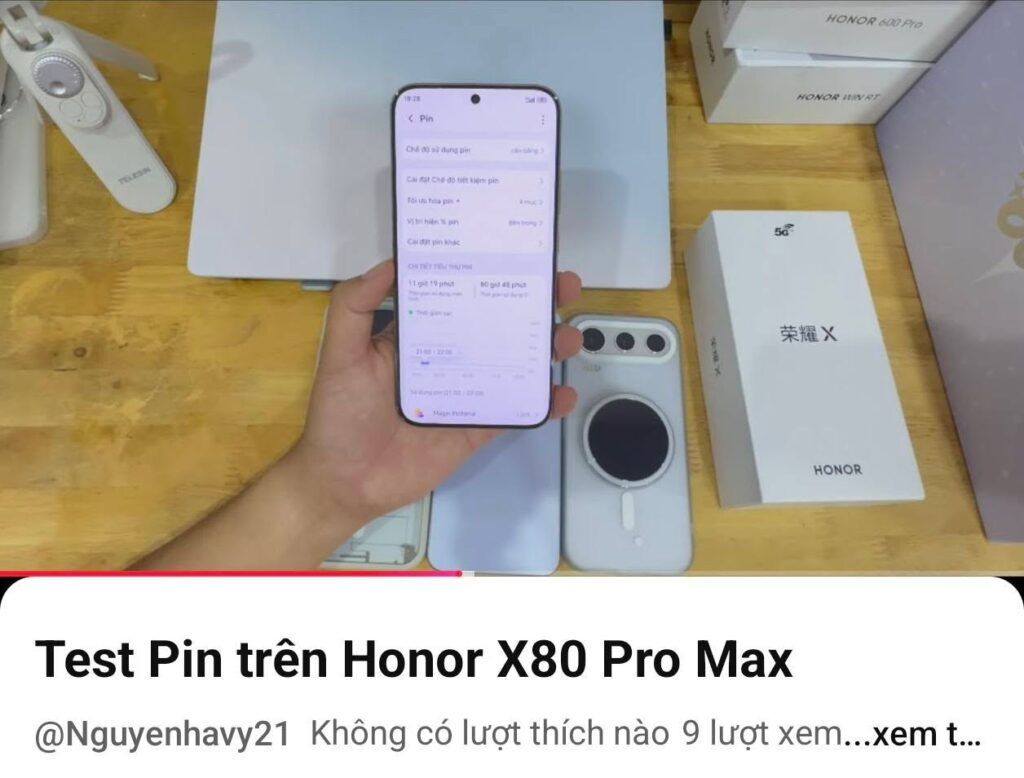 Đánh giá pin HONOR X80 Pro Max sau hơn 80 giờ sử dụng 4G
