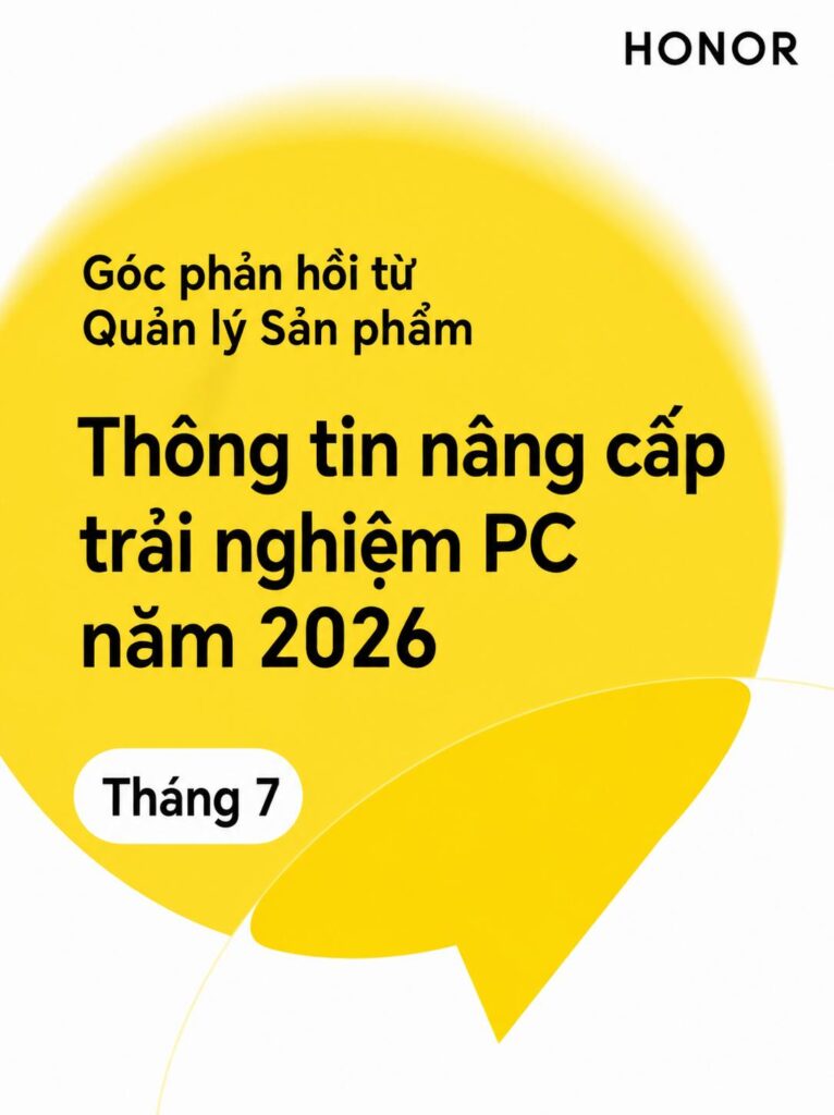 Laptop HONOR tiếp tục được cập nhật AI và MagicVision